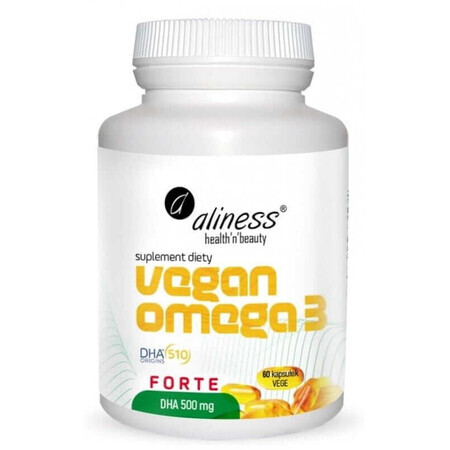 Omega-3 FORTE DHA Vegano 500mg 60 cápsulas Aliness