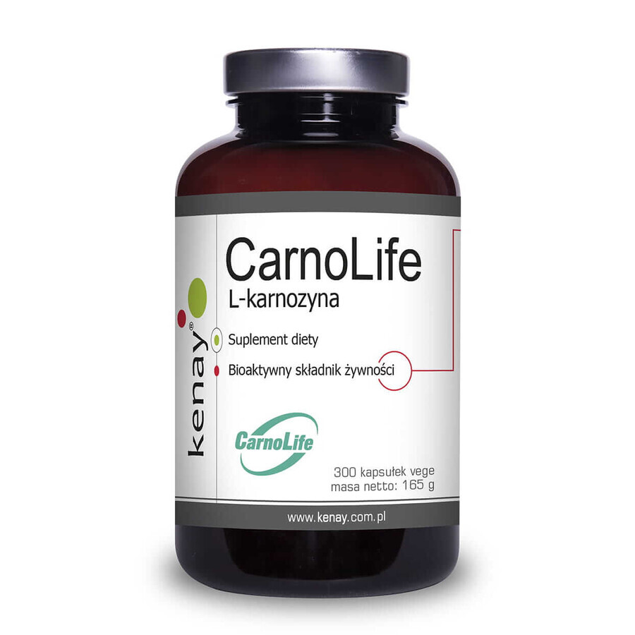 CarnoLife L-Carnosine - 300 cápsulas, Kenay