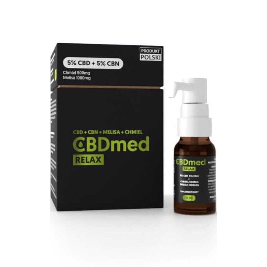 Entspannendes Hanföl 5% CBD + 5% CBN + Hopfen und Melisse 10ml CBDmed CBD