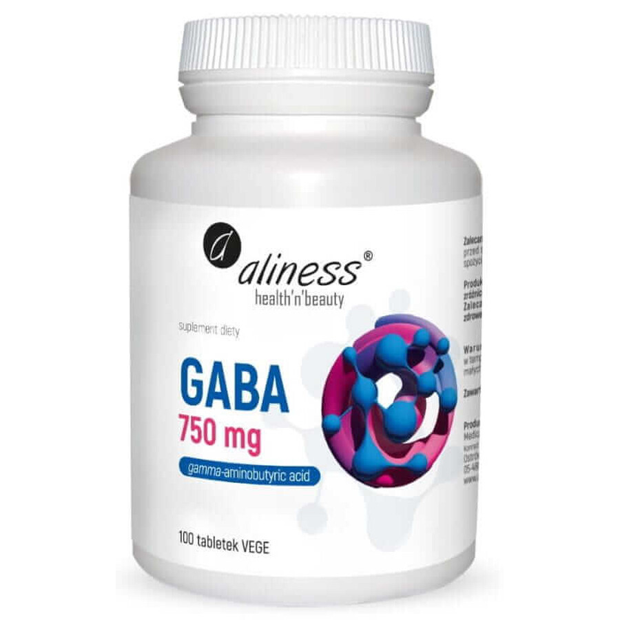 GABA (Gamma-Aminobuttersäure) 750 mg x 100 Kapseln Aliness