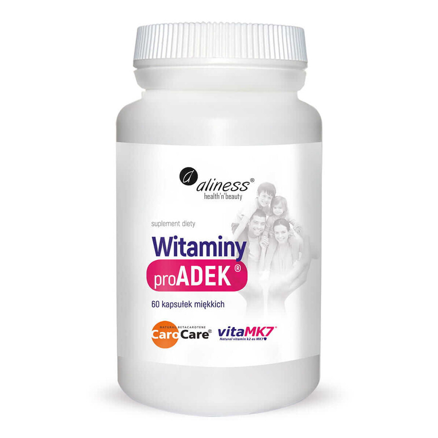 ProADEK Vitaminen Bètacaroteen D3 VitaMK7 60 capsules Aliness