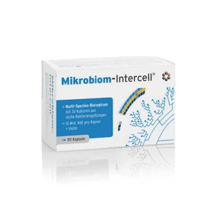 Microbiome 90 cápsulas Intercell Probiótico natural 33 cepas Intercell