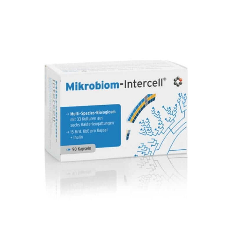 Microbiome 90 capsules Intercell Probiotic natuurlijk 33 Intercell stammen