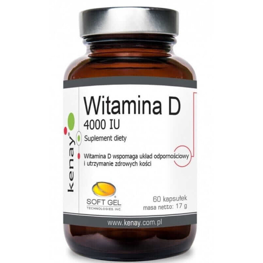 Vitamina D3 4000 UI 60 cápsulas Kenay