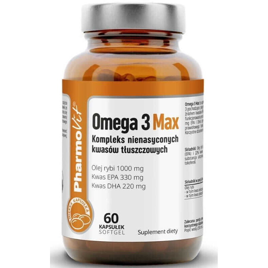 Omega 3 Max 60 capsule PharmoVit Clean Label