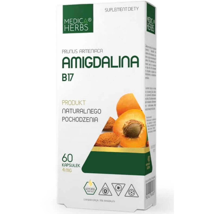 Amigdaline B17 4mg 60 capsules Medica Herbs