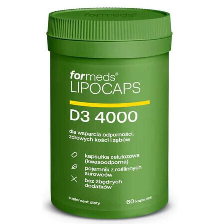 Lipocaps D3 liposomale 4000 UI, 120 capsules, ForMeds