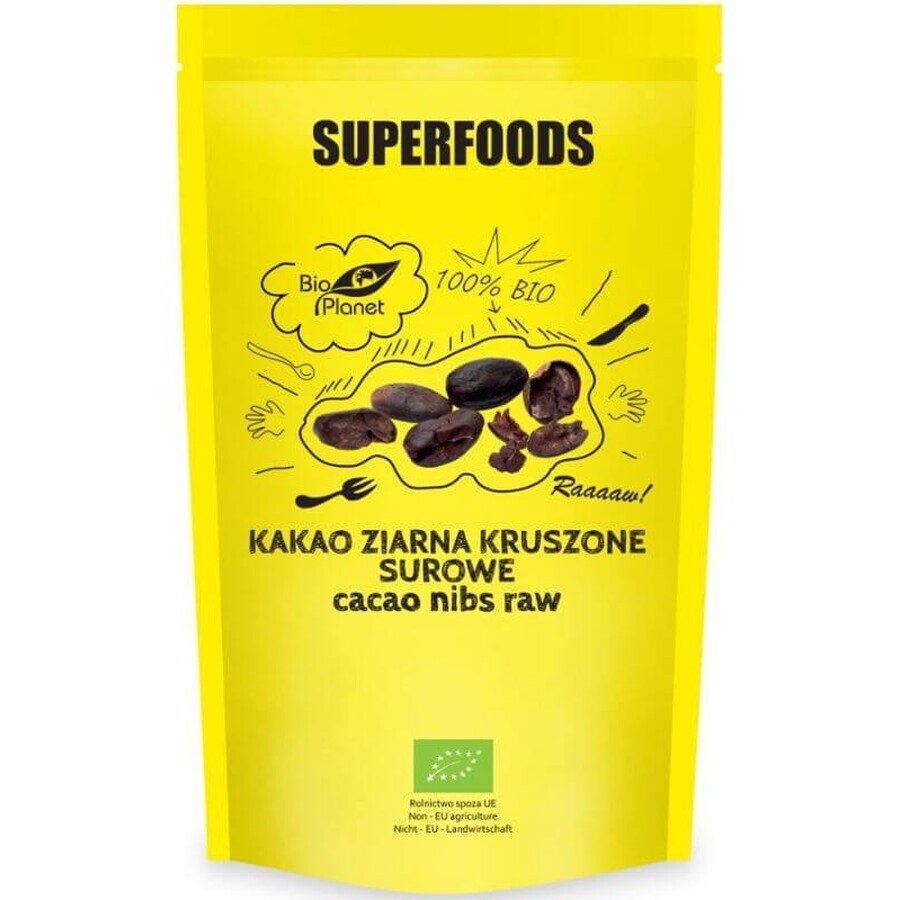 Bio zerkleinerte rohe Kakaobohnen 250g SUPERFOODS Bio Planet