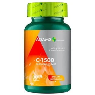 Vitamin C-1000 mit Muskatblüte, 30 Tabletten, Adams Supplements