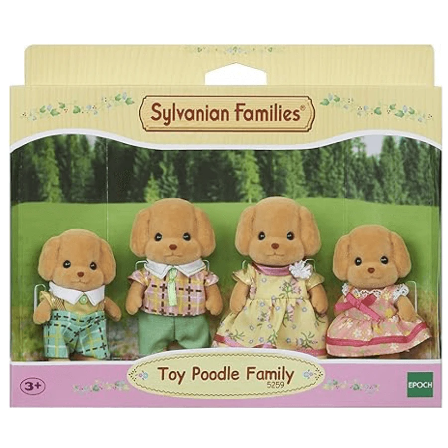 Lote de 4 figuras Caniche Poodle Sylvanian Families, +3 años, Época