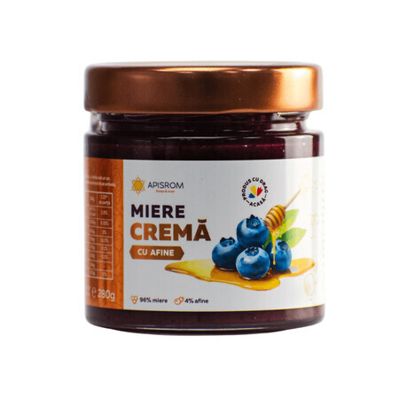 Crema di miele con mirtilli, 280 g, Apisrom