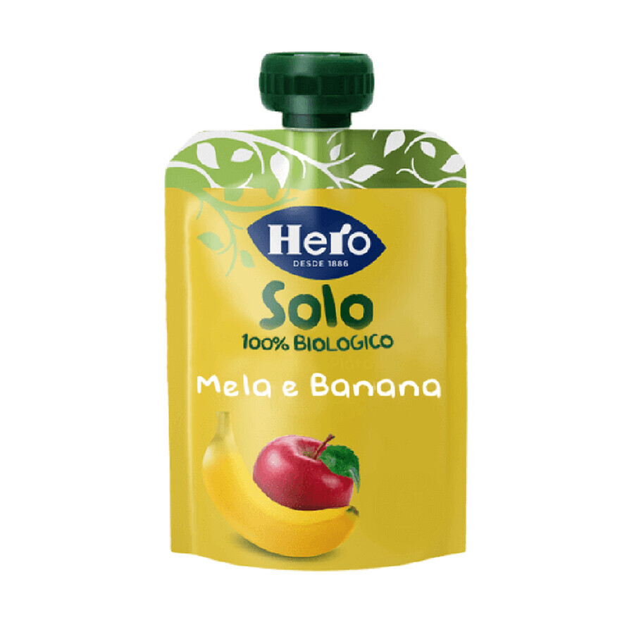 Bio-Snacks mit Apfel und Banane Solo, +4 Monate, 100g, Hero