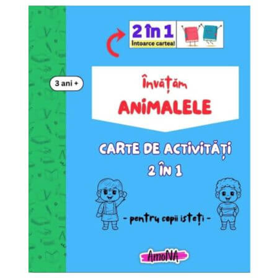 Aktivitätsbuch 2in1 Learning Animals, +3 Jahre, Amona