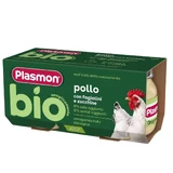 Bio-Hühner- und Gemüsepüree, +6 Monate, 2 x 80 g, Plasmon