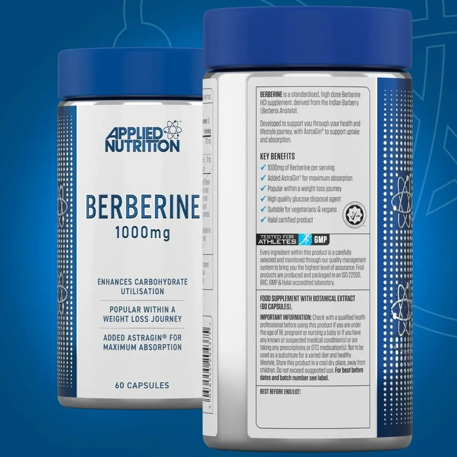 Berberin 1000 mg, 60 Kapseln, Angewandte Ernährung