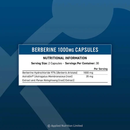Berberin 1000 mg, 60 Kapseln, Angewandte Ernährung