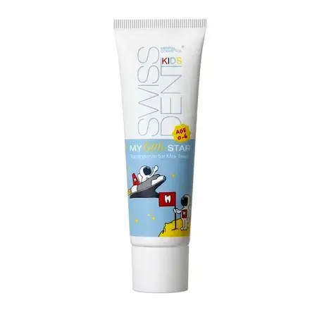 Pasta de dinti fara aroma pentru primii dinti My little star Kids, 0-6 luni, 50 ml, Swissdent