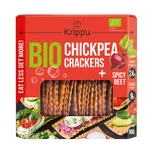 Organic Crackers from chickpeas with spicy beetroot, 80 g, Krippu