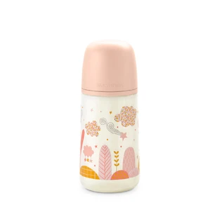 Butelka ze smoczkiem fizjologicznym SX Pro o średnim przepływie Dreams, brzoskwiniowa, 270 ml, Suavinex