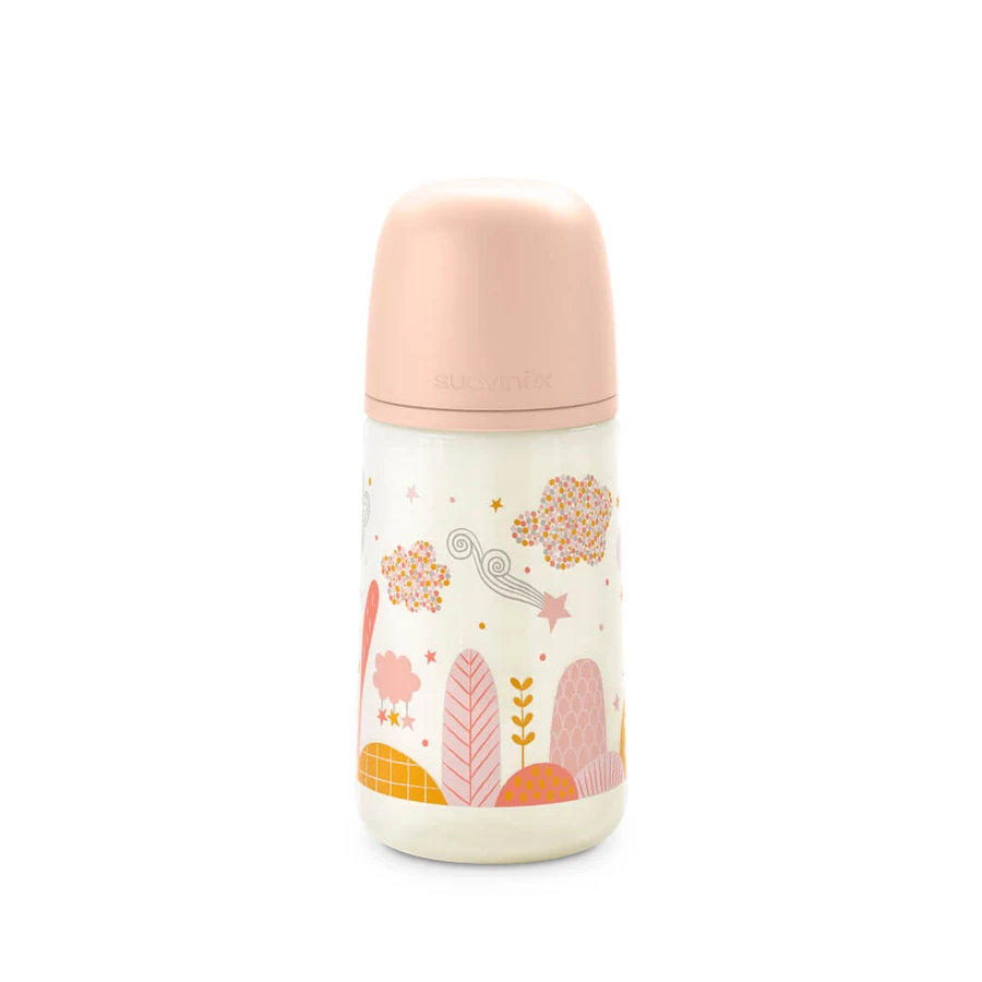 Butelka ze smoczkiem fizjologicznym SX Pro o średnim przepływie Dreams, brzoskwiniowa, 270 ml, Suavinex: ceny i cechy