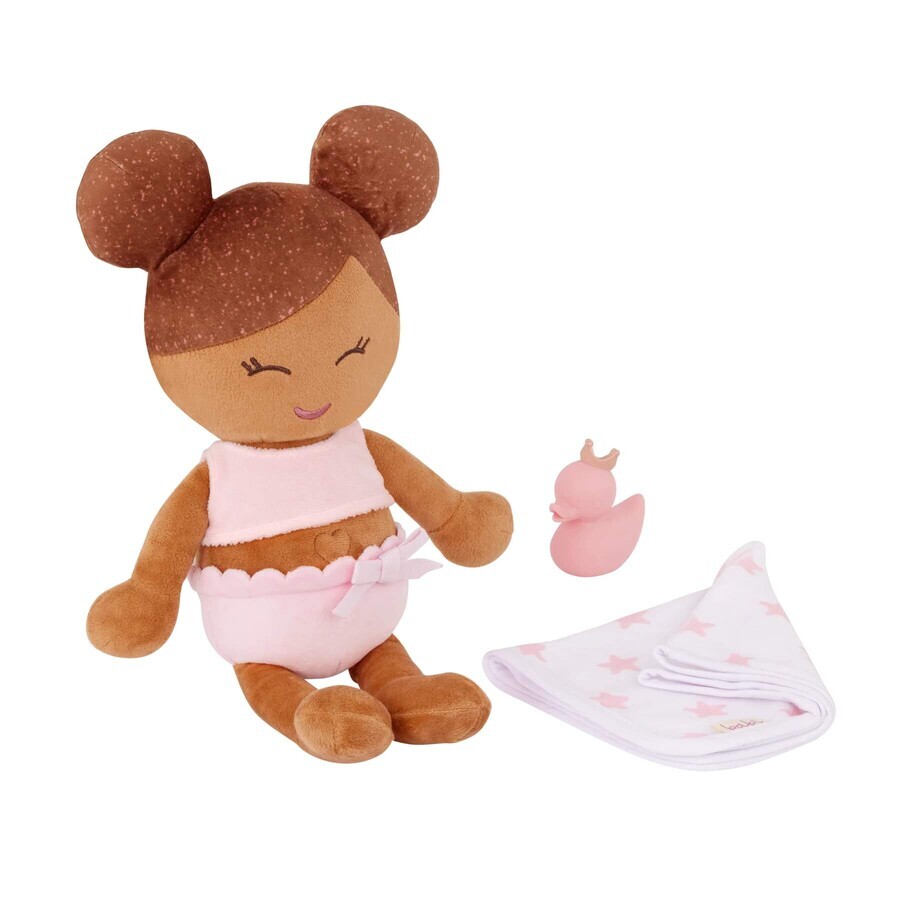 Poupée de bain fille avec cheveux et accessoires bruns, +2 ans, Lullababy