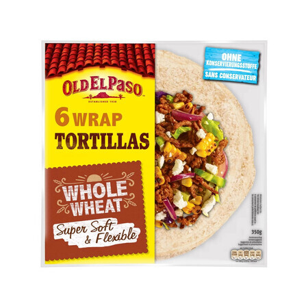 Tortillas à la farine complète, 6 pièces, 350 g, Old El Paso