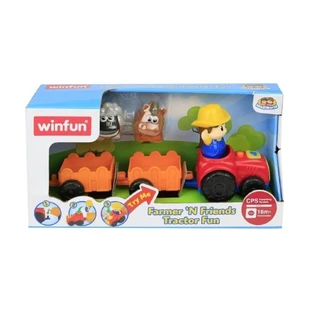 Tractor met aanhanger en boerenfiguurtje, +18 maanden, Winfun