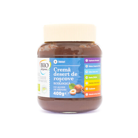 Bio-Rosenkohl-Dessertcreme mit Haselnüssen, 400 g, Bio All Green