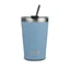 Geïsoleerde mok met rietje, blauw, 450 ml, Nava