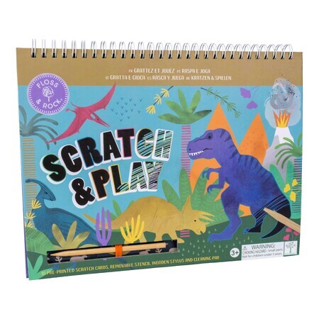 Libro di attività Scratch & Play Dino Scratch & Play, 3 anni+, Floss & Rock