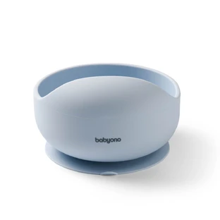 Silikonschale mit Saugnapf, Blau, Babyono