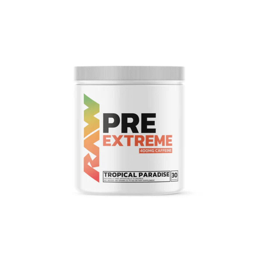 Pre-Allenamento Estremo, 360 g, Paradiso Tropicale, Raw Nutrition