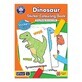 Malbuch mit Dinosaurier-Aufklebern in Englisch, +3 Jahre, Obstgarten