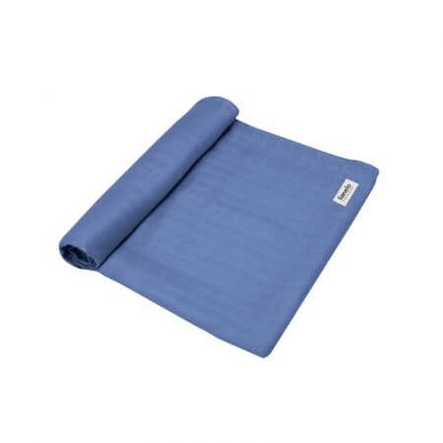 Couverture d'emmaillotage multifonctionnelle en bambou, 120x120 cm, Bleu, Lionelo