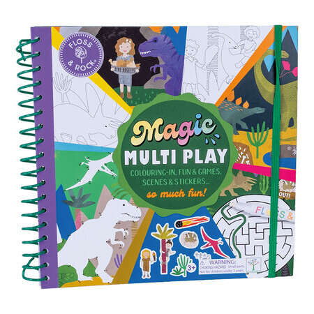 Magic Multi Play Dino wiederverwendbares Aktivitätsbuch, 3 Jahre+, Floss & Rock