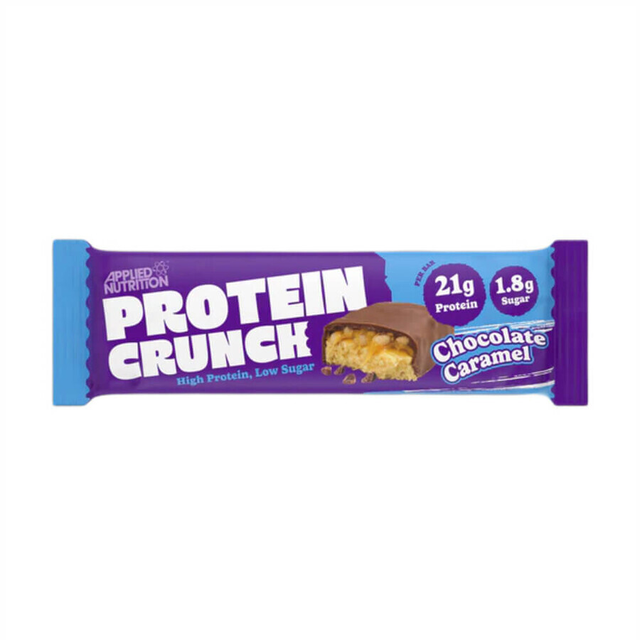 Baton proteic cu ciocolata cu lapte si caramel Protein Cunch, 62 g, Applied Nutrition