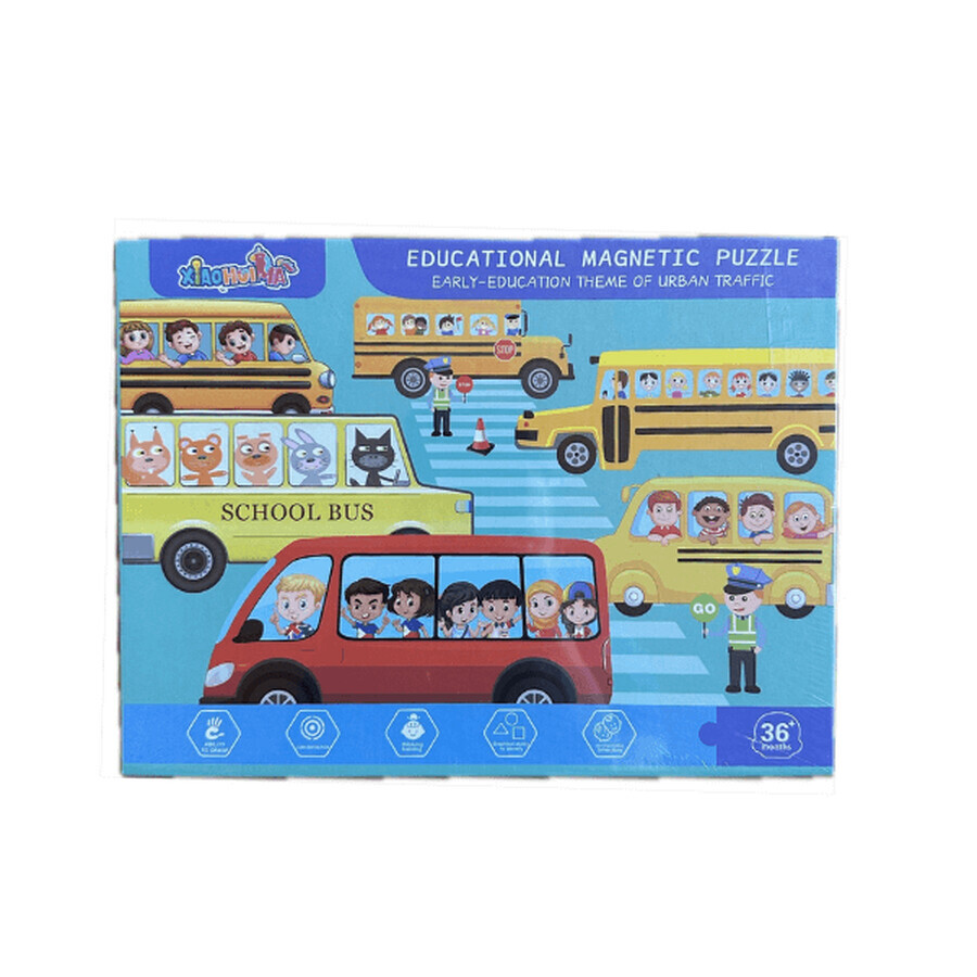 Lavagna magnetica Puzzle del traffico, + 3 anni, AcSmart