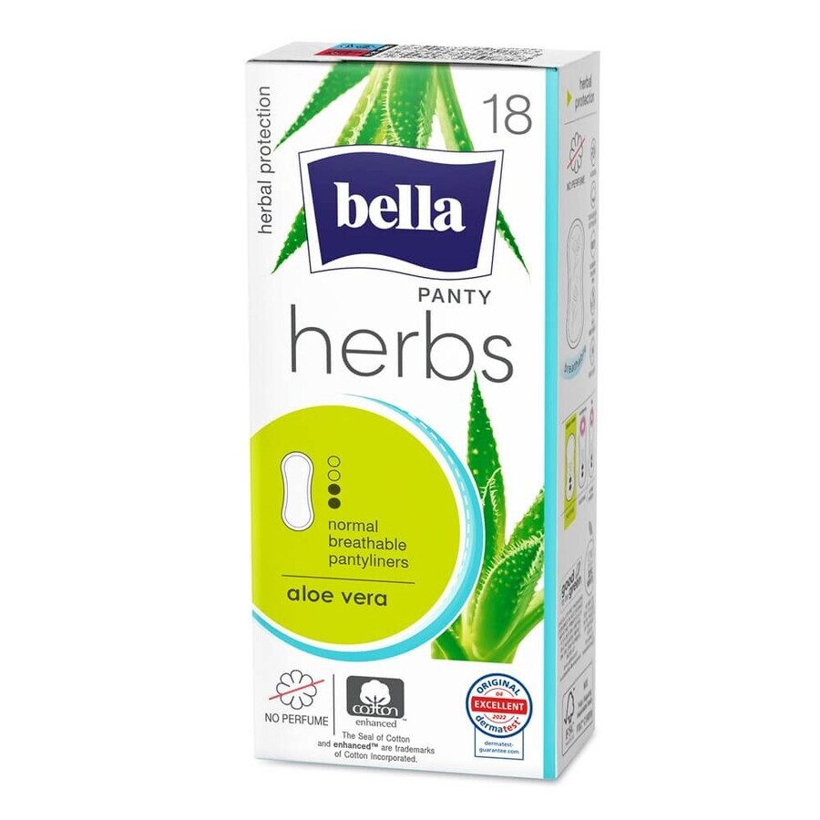 Daily pads with aloe vera Panty Herbs, 18 pieces, Bella