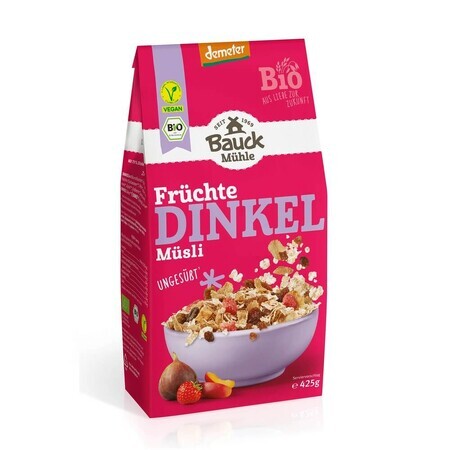 Bio-Haferflockenmüsli mit Trockenfrüchten, 425 g, Bauckhof