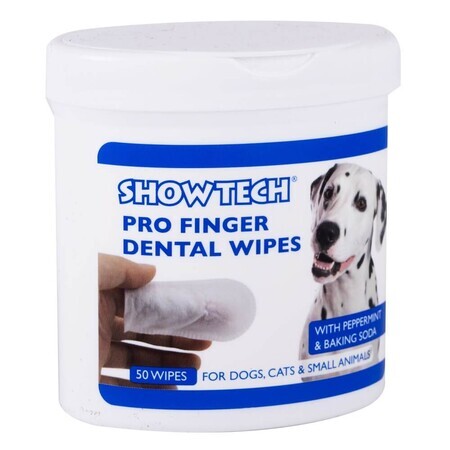 Pro Finger Zahnhygiene-Tücher, 50 Stück, Show Tech+