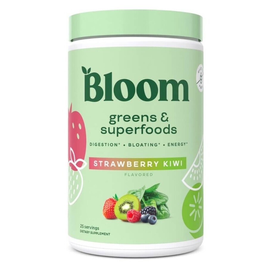 Bloom Greens Greens&Superfoods-Erdbeer-Kiwi, 150,75 g, Bloom