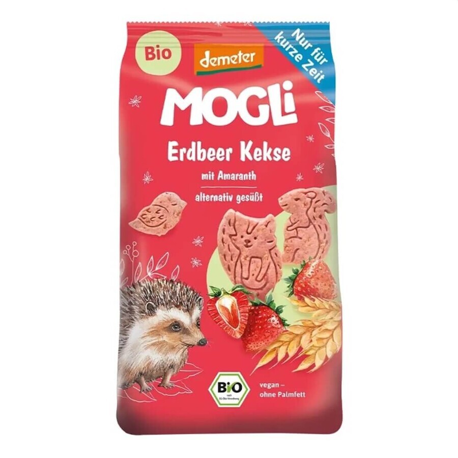 Bio-Erdbeer-Kekse, 125 g, Mogli