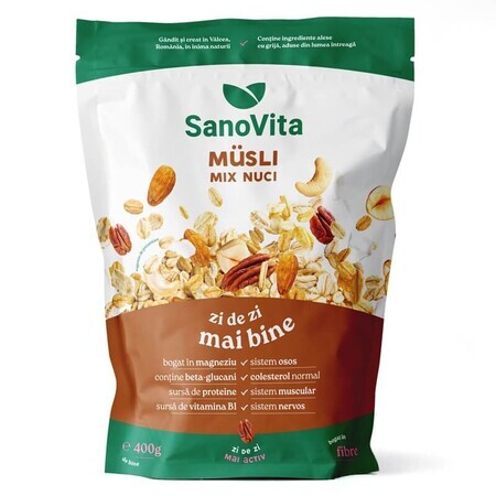 Musli mit gemischten Nüssen, 400 g, Sanovita