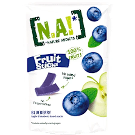 N.A.! Appel en bosbes vruchtensnack, 35 g