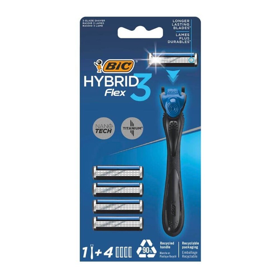 Hybrid Flex3 Rasierer für Männer, 1 Stück, BIC