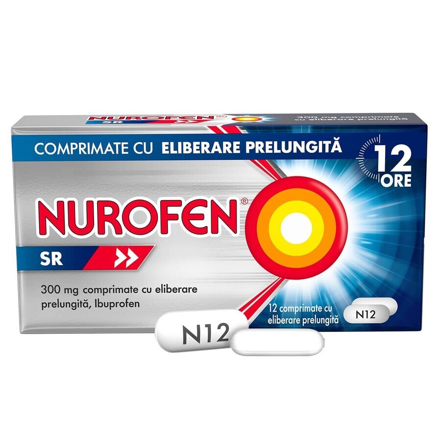 Nurofen SR, 300 mg, 12 extended-release tablets, Reckitt Benckiser