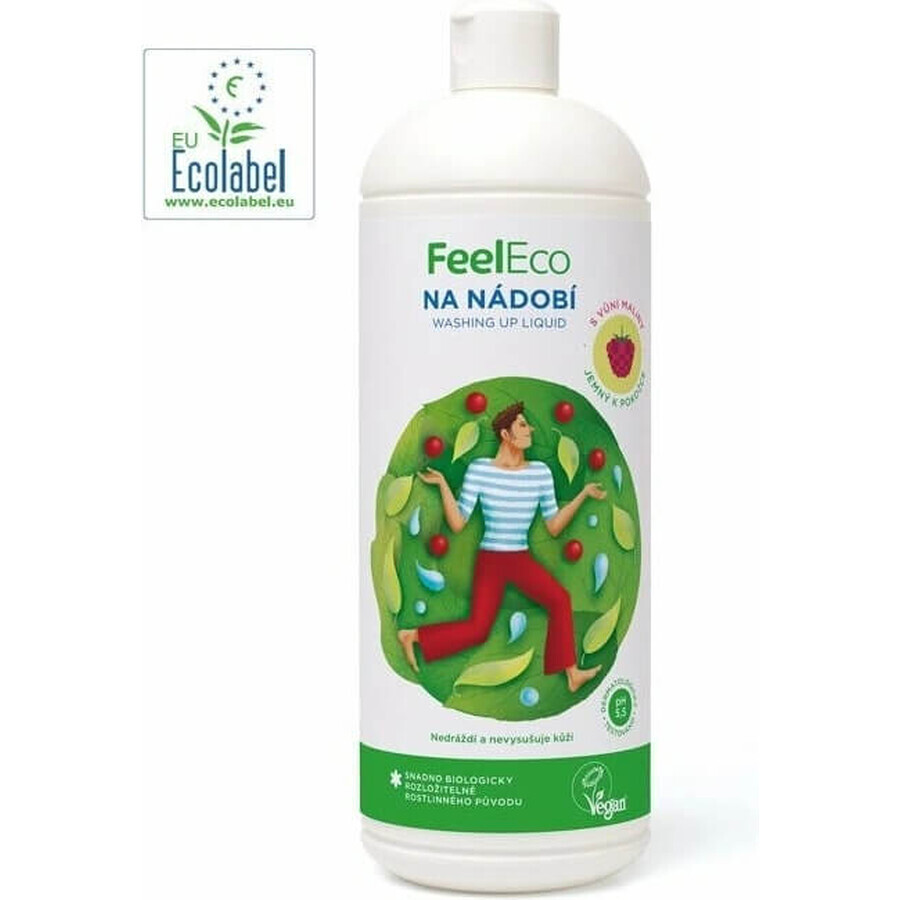 Feel Eco Lavavajillas Líquido Frambuesa 1×1000 ml, lavavajillas líquido