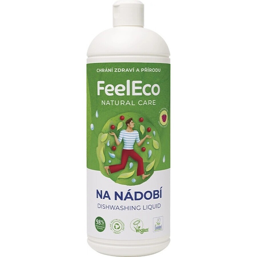 Feel Eco Lavavajillas Líquido Frambuesa 1×1000 ml, lavavajillas líquido