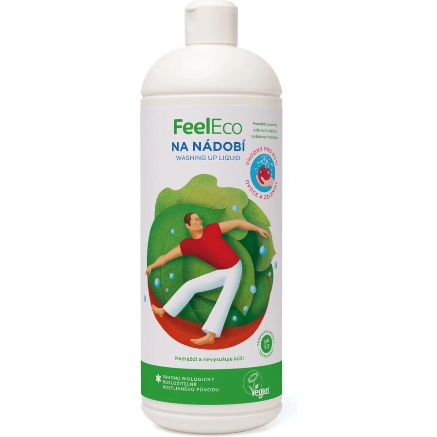 Feel Eco Lavavajillas Líquido Frambuesa 1×1000 ml, lavavajillas líquido