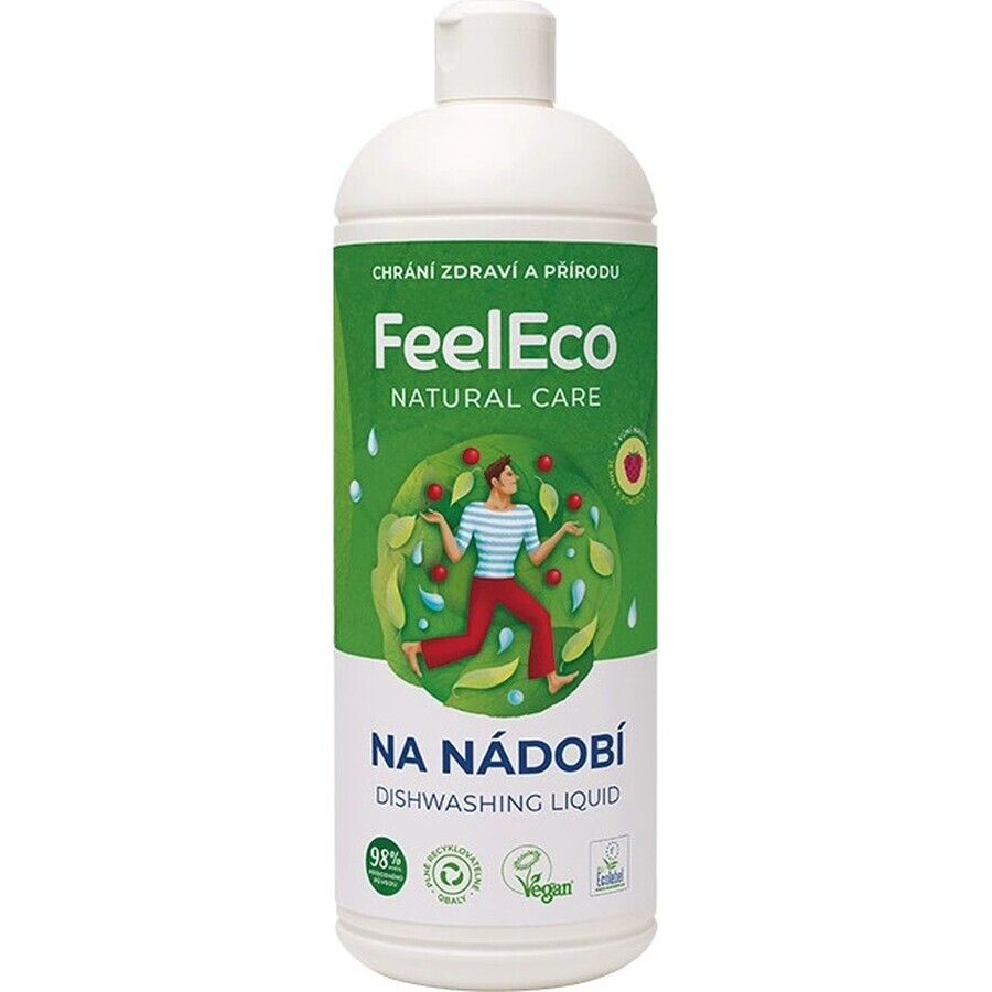 Feel Eco Lavavajillas Líquido Frambuesa 1×1000 ml, lavavajillas líquido